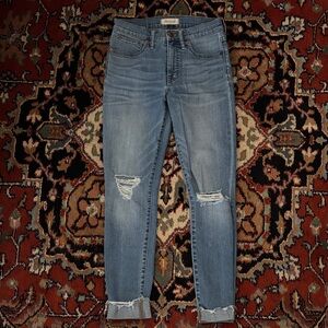 Madewell Light Blue Distressed Skinny Jeans